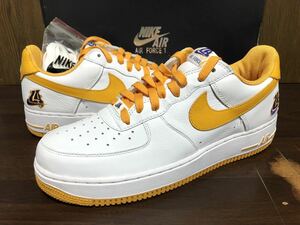 16年製 日本未発売 NIKE AIR FORCE 1 LOW RETRO LA ナイキ エアフォース COMPLEX CON レイカーズ AF1 UNDFTD【845053-103】白×黄 US10