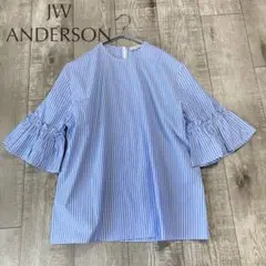 JW ANDERSON ジェーダブルアンダーソン ストライプブラウス ブルー