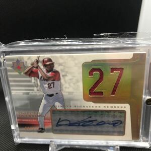 2004 upper deck ultimate signature numbers patch vladimir guerrero ブラディミール　ゲレーロ　auto 直筆　サイン　HOF 27枚限定