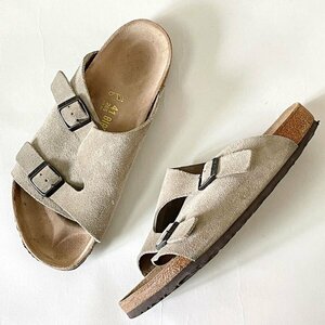 ★【並品 商品のみ ドイツ製】名作 BIRKENSTOCK ビルケンシュトック 定番 ZURICH チューリッヒ スエード レザー サンダル ダブルベルト 41