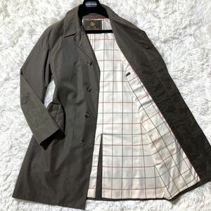 ロロピアーナ【頂点!!! XLサイズ!!極上トロトロ生地!!】Loro Piana ステンカラーコート STORM SYSTEM ロング丈 レザー切替え 50 最高級