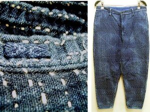 ◇即決[M]美品 PORTER CLASSIC PC SASHIKO LIGHT CROPPED PANTS スリム アンクルカット クロップドパンツ■2666