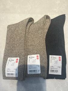 ●UNIQLO●ソックス3足セット●25-27cm●ユニクロ●