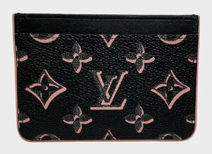 新品同様 ルイヴィトン カードケース ポルト カルト LV サイド アップ M81478 ピンク モノグラム 【中古】