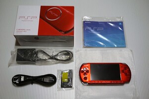 ☆極美品☆ ほぼ新品 PSP - 3000 レッド red SONY メモリースティック付 本体 美品