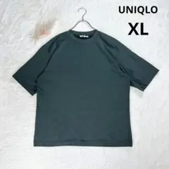 UNIQLO✨AIRismコットンオーバーサイズTシャツ 五分袖 (XL)