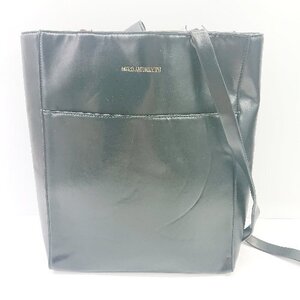 ◇ MIRO AMURETTE ジャンク品 A4サイズ シンプル ワンポイント トートバッグ ブラック レディース E