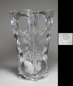 Baccarat バカラ クリスタルガラス 花瓶 フラワーベース　希少作　大型花瓶　花入れ　花器　lot:52901