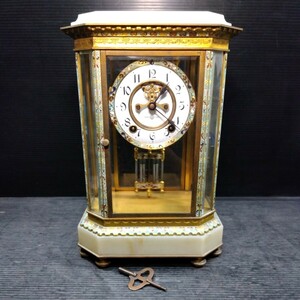 コレクター放出品 ゼンマイ生きてます 音鳴ります 精工舎 SEIKOSHA 古い 振り子時計 置時計 日本製 アンティーク コレクション