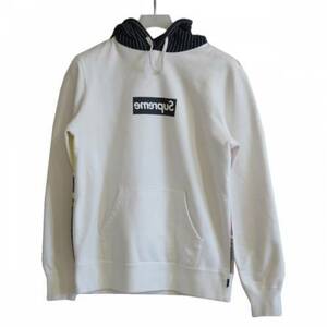 国内正規 14ss SUPREME シュプリーム × COMME des GARCONS SHIRT コムデギャルソン BOX LOGO PULL OVER パーカー S R2A-245785