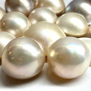 ★マベパール15点おまとめ150ct★J約30g約12.8〜17.9mm珠 pearl パール jewelry 裸石 宝石 ルース 半円真珠 