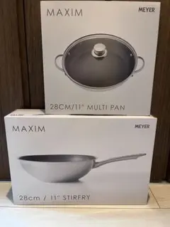 MAXIM 28cm マルチパン＆炒め鍋セット