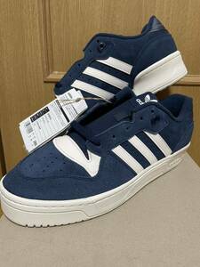 【未使用】adidas RIVALRY LOW 28cm アディダス ライバルリー ロー ネイビースエード　紺白　IE9910