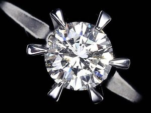 IVL11907SS【1円～】新品仕上【RK宝石】ジュエリーマキ 極上ダイヤモンド 特大1.16ct Pt850 超高級 一粒ダイヤ ソリティア リング