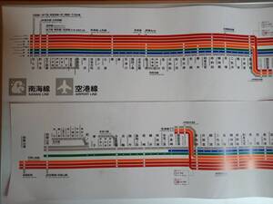 国鉄 鉄道関係 廃品 ドア上 路線図 南海線 空港線 当時物