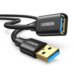 【人気商品】UGREEN USB 延長 2M USB3.0 延長ケーブル 金メッキコネクタ 高速データ転送 aオス-aメス USBケーブル 延長コード