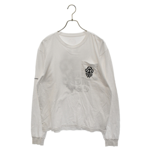 CHROME HEARTS クロムハーツ Back Print Pocket L/S Tee バックダガー プリントポケット付き ロングスリーブ長袖Tシャツ ホワイト