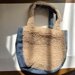 ハンドメイド デニムボア トートバッグ