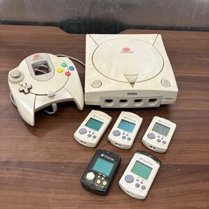 SEGA セガ Dreamcast ドリームキャスト HKT-3000/HKT-7700/HKT-7000 7台まとめ コントローラー ビジュアルメモリ 本体