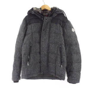 美品 MONCLER モンクレール GUYENNE GIUBBOTTO GUYENNE JACKET ダウンジャケット 0(S) ナイロン 他 フード カモフラ メンズ AM4818W