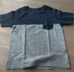 ◆ザ・ノースフェイス　THE NORTH FACE　2トーンポケットTシャツ半袖　NT32062　 S/S 2 Tone Pocket Tee　グレー×紺　サイズ：M◆