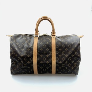 〇〇 LOUIS VUITTON ルイヴィトン モノグラム キーポル45 ボストンバッグ M41428 ブラウン やや傷や汚れあり