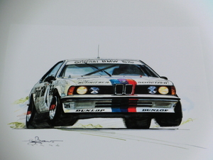 bowイラスト-215/BMW635CSi//E24/M6/M635/M88/BMWMotorSportGmbH/MPowerM1/DTM/1枚のみ -215-1996.05