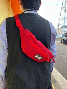 BACH WAIST POUCH バッハ　ウエストポーチ　赤　斜めがけショルダー　廃番　定価4500円　未使用　新品 