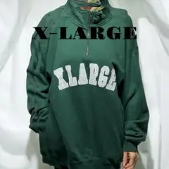 【大人気】X-LARGE エクストララージ スウェット　メンズ　Lグリーン