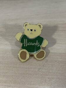 ★希少★ Harrods ハロッズ　熊　クマ　バッジ ピンバッジ マーク ロゴ メダル ピンズ ピンバッチ