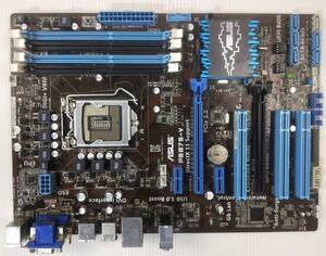 【中古パーツ】BIOS確認のみ、ASUS P8B75-V マザーボード ＩＯパネル LGA1155 ■MB4187