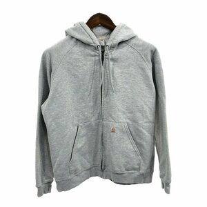 SALE/// Carhartt カーハート FOR WOMEN フルジップ スウェット パーカー ラグランスリーブ ワーク グレー (レディース XL) Q1708