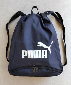 ★美品★ PUMA プーマ 2ルーム ナップサック NAVY 