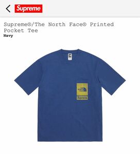 【SIZE:XL 新品・未使用】Supreme The North Face Printed Pocket Tee Navy ss23 2023SS