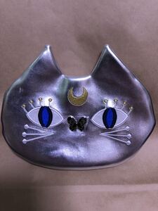 ラスト1点 新品 完売品 ANNA SUI アナスイ セーラームーン ISETAN2019 コラボ アルテミス ポーチ 猫 ネコ 蝶 シルバー 伊勢丹限定