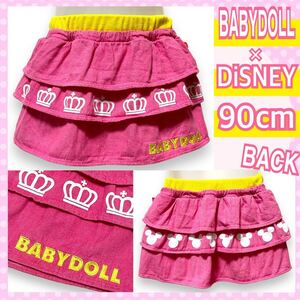 【BABYDOLL×DiSNEY/90】ミッキープリント入3段フリルミニスカート