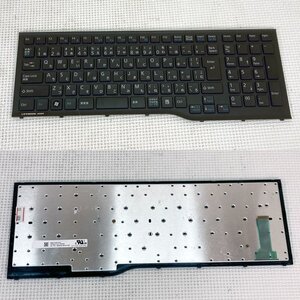 【美品】ノート用キーボード 日本語配列 黒 ★ 富士通 N860-7690-T052 CP548371-01 30pin 367.5mm×128.5mm #2485-K