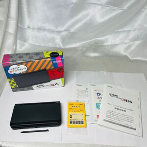 ★1円～ きせかえプレート新品交換済 New NINTENDO 3DS 本体 ブラック 任天堂 ニンテンドー 動作確認済 送料600円 BLACK