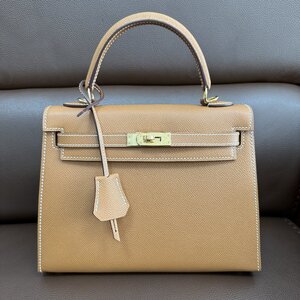 新品未使用 ★ HERMES エルメス ★ ケリー25 kelly W刻印 ヴォーエプソン 外縫い ハンドバッグ トートバッグ ゴールド金具 2way ブランド