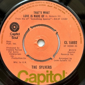 【試聴 7inch】The Sylvers / That