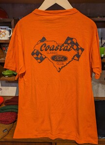 フォード！ 80年代頃 COARTAL CLASSIC FORD CLUB Tシャツ Mくらい アメ車 ガレージ シボレー ダッヂ 工具箱 当時物