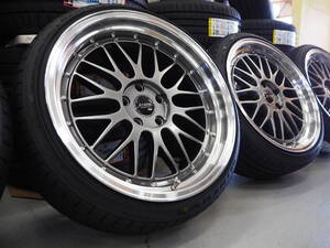 引っ張り 深リム メッシュ levanna V10-EX 19inch 8.5J+40 9.5J+40 5H114.3 新品輸入 225/35R19 クラウン マークX