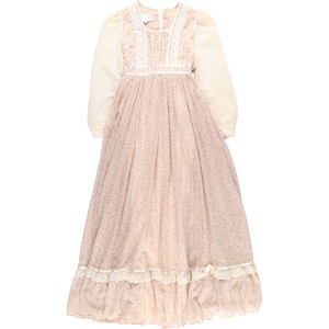 古着 70年代 ガンネサックス GUNNE SAX Jessica 長袖 フレア ワンピース USA製 レディースXS ヴィンテージ /evb002222 【SS2406】