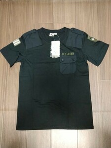 未使用 ポケット 半袖 Tシャツ M 黒 ブラック army サバゲー