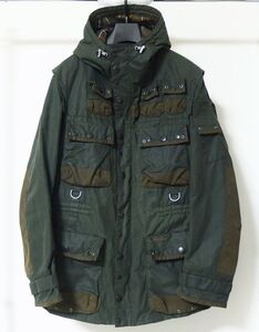 Barbour バブアー x TOKITO トキト Beacon Heritage Military Jacket オイルド ミリタリー ジャケット M ライナー付き