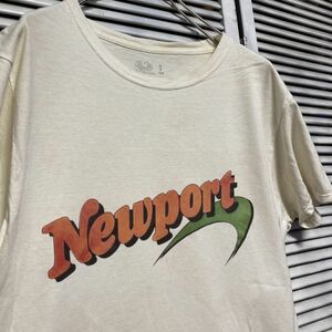 AHUV 1スタ 白 スモーク Tシャツ NEWPORT ニューポート タバコ 90s 00s ビンテージ アメリカ 古着 ベール 卸 仕入れ