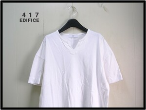 M【417 EDIFICE フォーワンセブン エディフィス Tシャツ NO.16-071-212-5044-1-0 White ホワイト】