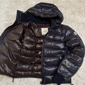 未使用級/L相当◆MONCLER モンクレール【AUBERT オーベルト フード取り外し可 2way 肉厚】ダウンジャケット メンズ 01アウター ネイビー