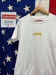 ★Supreme★シュプリーム★USA製★Tシャツ★19SS★ゴールドブランドロゴ★金歯ロゴ★フロントロゴ★プリント★スケーター★S★