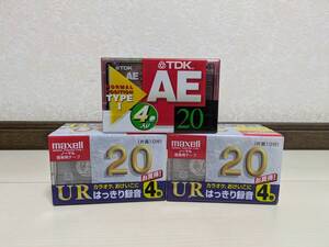 ★未開封品☆maxell/TDK カセットテープ ノーマルポジション UR AE 20分 計12本 昭和レトロ カラオケ/録音/音楽/おけいこ 土日祝も発送可◎